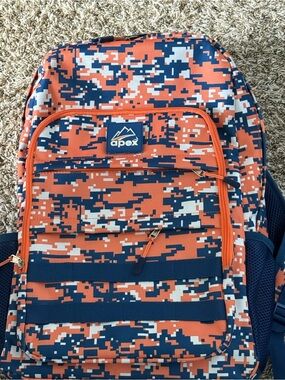 Apex Orange & Navy Digital Camo Backpack